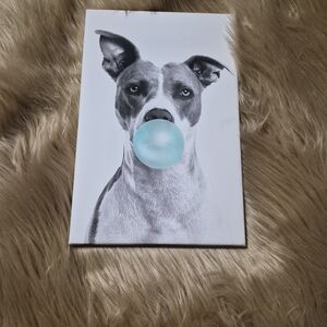 Dog Wall Art Canvas American Terrier Pittbull Buble